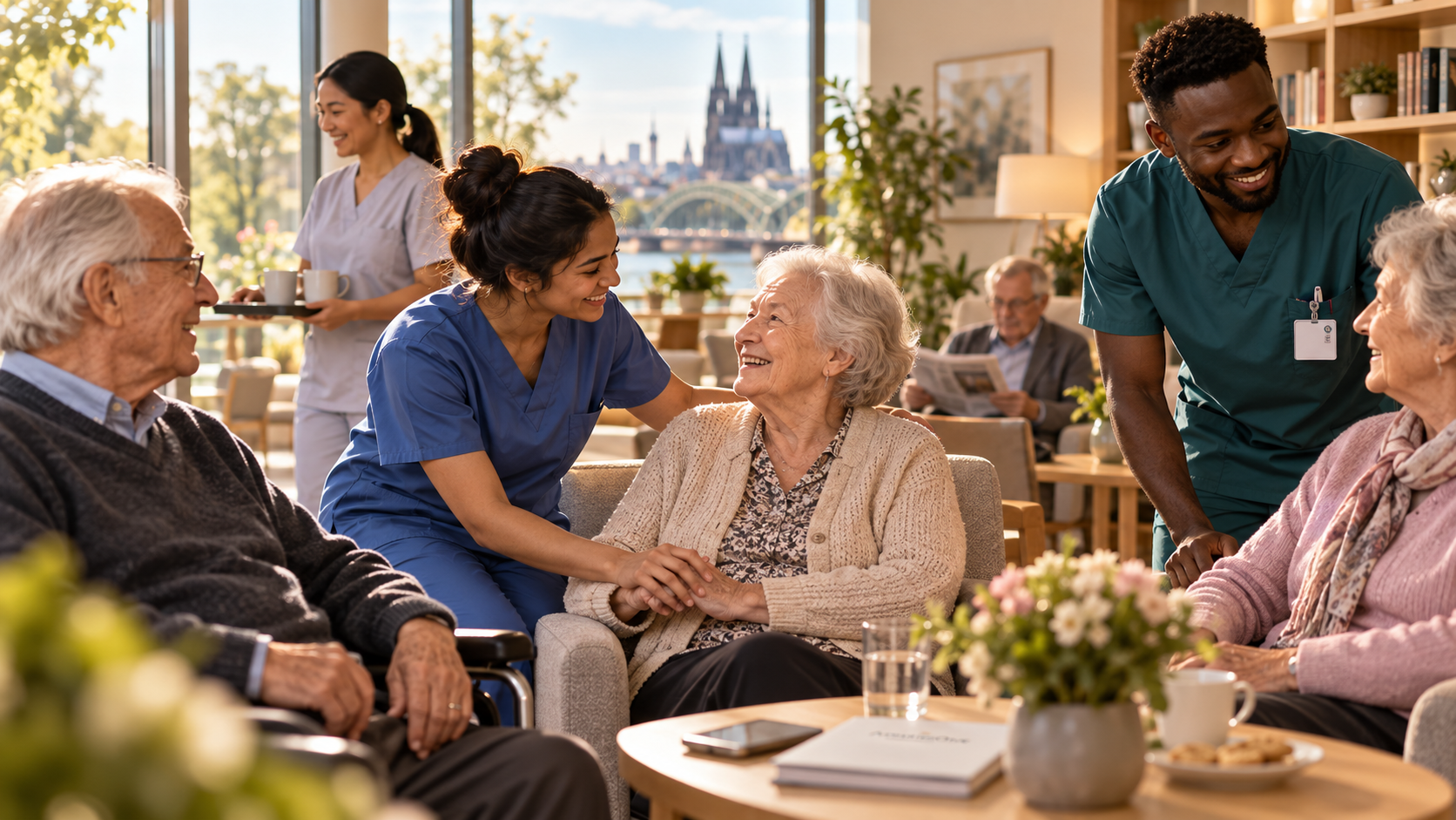 Konzeptionelle Alltagssituation mit internationalen Pflegefachkräften und Bewohnerinnen